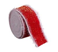 YiNLuax Cinta decorativa navideña con ribete suave, ejemplar para envolver regalos, guarniciones de fiesta y compromisos navideños, cinta de tela de alta calidad