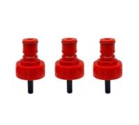 YINLUCK 3 Tapones De Plástico Pet For Botellas De Gasificación Casera, Color Rojo, con Junta For Cerveza Carbonatada Y Agua con Gas.