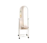 YINMAN Espejo de Cuerpo Entero, Espejo de Piso con Ruedas, Espejo de Piso Independiente, Adecuado for Sala de Estar, Dormitorio, guardarropa, Pasillo, Tienda de Ropa(White,160x32cm)