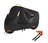 yinmeichun Funda Moto Impermeable para Suzuki GSR 600 2006-2010, Cubierta Exterior para Scooter, Lona 210D Oxford con Agujeros de Bloqueo, Antiviento y Tiras Reflectantes,XXXXL(295 * 110 * 140)-Black