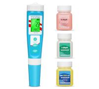 YINMIK Medidor Cloro, Piscina pH y Salinidad Para Piscinas Medidor Comprobador Cloro Piscina Digital, pH y Cloro y Salinidad ORP EC TDS Temp para Piscina Salina, Acuario de Agua Salada, Hidroponía
