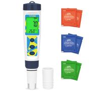 YINMIK medidor de ph piscina, probador de pH portátil para piscina de agua salada,Monitoreo de pH PPM EC Nutrientes Hydroponics,TDS EC salinidad pH medidor para acuario