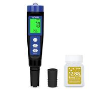 YINMIKMedidor de pH y Salinidad Piscinas, Monitor de Sal Piscina, Tester de Temperatura TDS 6 en 1 PH ORP EC TDS, Kit de Prueba de PPM y EC Hidropónico, Medidor de Conductividad del Agua Potable