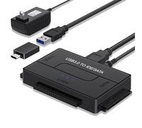YINNCEEN Lector de Disco Duro USB 3.0 a SATA IDE, convertidor de Disco Duro Externo Ultra recuperación, Kit Adaptador Universal para Disco Duro 2.5/3.5 HDD/SSD, Incluye Adaptador de Corriente de 12