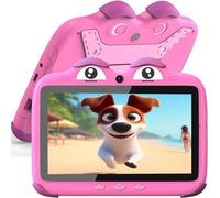 YINOCHE Tableta para niños de 7 pulgadas para niños de 3 a 7 años, tabletas para niños pequeños de 32 GB Android con doble cámara, control parental, aplicaciones preinstaladas, funda a prueba de niños