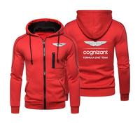 Yinova Capucha Cremallera Coat A.s.t.o.n M.a.r_Tin, con Capucha Hoodie para Hombre, Cárdigan Chaqueta con Suave para Deportes(Red,M)