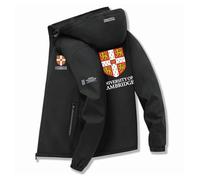 Yinova Chaqueta entretiempo hombre Para University of Ca-mbr-idge, Bolsillos con cremallera, adecuada para todas las estaciones intermedias y salidas diarias, máximo(Black,2XL)