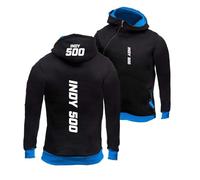 Yinova Sudadera cremallera hombre Para In.di.an.ap.ol.is 500, No se deforma al lavar, gimnasio y actividades aire libre, quedadas(Blue,S)