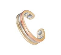 YINOX Anillo magnético 3500 Gauss para mujer, anillo magnético de cobre puro 99,99 %, anillo clásico y elegante de tres colores, incluye caja de regalo, adecuado para regalar, One Size (Verstellbar