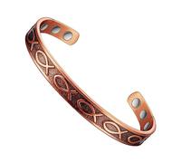 YINOX Pulsera de artritis de terapia magnética de cobre puro para hombres, artritis efectiva y alivio del dolor del túnel carpiano, joyería fácilmente ajustable (A)