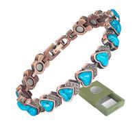 YINOX Pulsera magnética de cobre de color para mujer, pulsera magnética de alta resistencia, incluye una exquisita caja de regalo, ideal como regalo, 18 centimeters