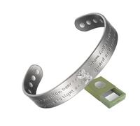 YINOX Pulsera magnética de cobre súper fuerte para hombres y mujeres, con 8 imanes de NdFeB de gran tamaño y caja de regalo de (6,5 pulgadas) (B)