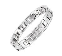 YINOX Pulsera magnética de titanio para hombre, incluye 13 imanes NdFeB (21 cm)