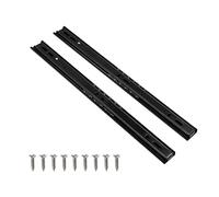 Yinpecly Rodamiento de bolas de metal para cajón de montaje lateral, 28 cm de longitud, acero laminado en frío para cajones de muebles, 2 cajones plegables, riel deslizante, capacidad de carga de 55