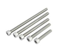 YINRUISCREW Tornillos Cilíndricos M2 x 50 mm Con Hexágono Interior, Rosca Extralarga, Acero Inoxidable, 50 Unidades