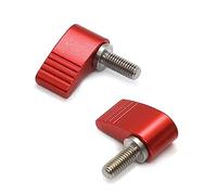 YINRUISCREW Tornillos M8 x 20 mm con asa, tornillos de pulgar macho roscado, perilla giratoria ajustable, perilla giratoria con ala única, 2 piezas (M8 x 20 mm, rojo)