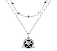 Yinsen Collar Nudo de Bruja Plata de Ley 925 - Collar Colgante Nudo Celta, Creativos Joyería Regalos Para Mujeres