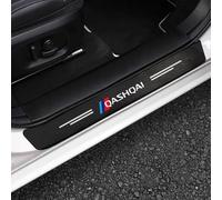 YINTMI 4 protectores de umbral de puerta de automóvil para Nis-san Qashqai J10 J11, placas de fibra de carbono, pedal de bienvenida, antideslizante, accesorio de decoración de estilo automático