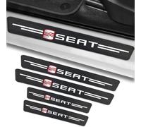 YINTMI 4 protectores de umbral de puerta de automóvil para Se-at, placas de fibra de carbono, pedal de bienvenida, antideslizante, accesorio de decoración de estilo automático