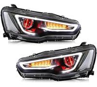 yinung faros para automóviles 1 par de faros delanteros para Mitsubishi para Lancer para EVO X 2008-2021 (B)