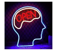 yinung Neón Sign Lámpara de neón ambiental relajante Mente abierta, para ideal para decorar dormitorios, salas juegos, bares y oficinas