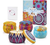 Yinuo Candle Velas Aromáticas de Cera de Soja, 4x5,65 oz Velas Perfumadas, Regalos Originales para Mujer, Ideal para Yoga, Baño, Dormitorio y Relajación