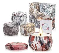 Yinuo Mirror Velas Aromaticas Juego de 4 Piezas, Vela Perfumadas 25-30 Horas de Quema, Regalos Originales para Mujer, Viaje Adecuado para Yoga Baño Dormitorio