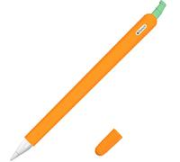 YINVA Funda compatible con Apple Pencil de 2ª generación, linda funda de agarre de maíz compatible con iPad Pencil 2 Gen con tapa protectora (dorada)