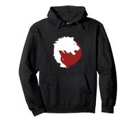 Yinyang, filosofía China, Lobo Rojo y Blanco Sudadera con Capucha