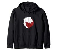 Yinyang, filosofía China, Lobo Rojo y Blanco Sudadera con Capucha