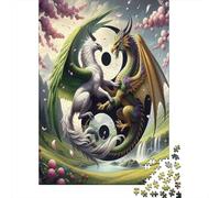 YinYangDragons Rompecabezas FantasyArt 1000 Piezas de Papel Reciclado Adultos Y Mayores De 12 Años Divertido, Regalo y Actividad en Casa 38x26cm/1000pcs