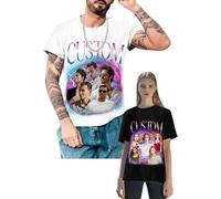 YINYIFANS Diseña tu Propia Camiseta Personalizada Bootleg Shirt,Rap Bootleg Personalizado con Foto Sorpresa Despedida de Soltero,Cumpleaños Navidad,Halloween Regalos