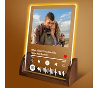 YINYIFANS Placa Personalizada de Spotify,Lámpara LED Romántica e Inolvidable,Regalo único Para el Día de San Valentín,Ideas Para Parejas,Regalos Personalizados Para Ella/él(Spotify-A)