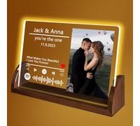 YINYIFANS Placa Personalizada de Spotify,Lámpara LED Romántica e Inolvidable,Regalo único Para el Día de San Valentín,Ideas Para Parejas,Regalos Personalizados Para Ella/él(Spotify-B)