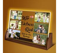 YINYIFANS Regalo Personalizado Para Mamá,Luz Nocturna LED Personalizada Con 7 Imágenes de Cintas de Colores,Regalo único Para Mamá Para el Día de La Madre, Cumpleaños,Acción de Gracias,Navidad(Mama-E)