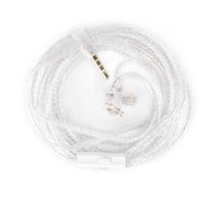 Yinyoo 200 cm OFC plateado mejorado cable de auriculares con cancelación de ruido 0,75 mm para KZ EDX PRO/ZSN PRO X / ZS12 PRO X / ZS10 PRO X / ZS10 PRO con micrófono