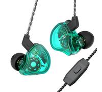 Yinyoo Auriculares in Ear Gaming IEM de CCZ Melody In-Ear-Monitor, de Graves Profundos Deep Bass HiFi con Cable Desmontable de 2 Pines 4N OFC para Audiófilo/MP3/MP4/PC(Verde, con micrófono)