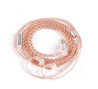 Yinyoo Cable de repuesto para auriculares QDC de 2 pines KBEAR KBX4860 de cobre puro de 4 núcleos con micrófono CRA/C12/NRA/C10 PRO/CA16 (micrófono QDC de 3,5 mm incluido)