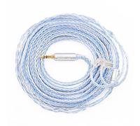 Yinyoo Cable para Auriculares de 2 Metros, TFZ Cable para in-Ear Monitor KBEAR KS1/KS2/Lark/Robin/Rosefinch/CCZ Melody/Coffee Bean/Warrior/Emerald iems (TFZ, 3.5 mm, Plata-Azul)