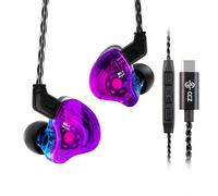Yinyoo CCZ Melody USB-C In-Ear-Monitors Hybrid 1BA 1DD HiFi Aurphone, Deep Bass Lightweight In-Earphone IEM con Cable 4N OFC para músico/Baterista/Bajista (Azul púrpura, con micrófono USB-C)