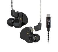 Yinyoo CCZ Melody USB C Tipo C In-Ear-Ear-Monitors Hybrid 1BA 1DD HiFi Auriculares con Cable, Deep Bass Lightweight In Ear Auriculares IEM para músico/Baterista/Bajista (Negro, sin micrófono USB C)