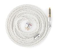 Yinyoo KBEAR Cable IEM de 2 pines, con cable de 8 núcleos OFC plateado de 5N y conector de 4,4 mm para auriculares intraurales HiFi