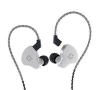 Yinyoo KBEAR KS1 in Ear Monitor, Auriculares Estéreo con Cable, Doble Circuito Magnectic Dinámico, HiFi Auriculares Cancelación de Ruido, Cable Desmontable(Blanco, sin Mic)