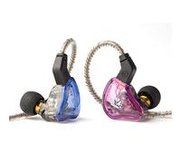 Yinyoo KBEAR KS2 - Auriculares In-Ear Estéreo Con Bajo 1BA+1DD, Híbridos Con Cancelación de Ruido, Cable Extraíble Para Correr (Sin Micrófono, Morado)