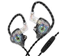 Yinyoo Kbear Storm Professional en los Auriculares para oídos Monitor para Cantantes Bateristas músicos bajistas, con Cable Personalizado IEM, HI Res DETAPABLE OFC Cable Plateado Auriculares