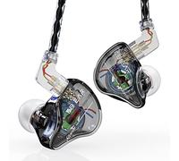 Yinyoo Kbear Storm Professional en los Auriculares para oídos Monitor para Cantantes Bateristas músicos bajistas, con Cable Personalizado IEM, HI Res DETAPABLE OFC Cable Plateado Auriculares