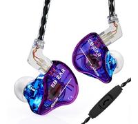 Yinyoo Kbear Storm Professional In Ear Monitor Auriculares para Cantantes Babreros Músicos Bobos, con Cable Personalizado en los Auriculares para oídos IEM, Detachable OFC Cable Plateado Plateado