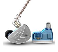 Yinyoo KZ AS16 - Auriculares IEM 8BA con cable desmontable 0,75 mm 2 pines (con micrófono, azul)