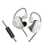 Yinyoo KZ AS16 IEM con 8 Armaduras Equilibradas, Monitores con Cable Desmontable 2pin (Negro con Micrófono)