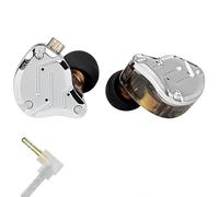 Yinyoo KZ ZS10 Pro 1DD 4BA - Auriculares in-Ear con Sonido estéreo cómodo con cancelación de Ruido híbrido y dinámico, con Armadura equilibrada, Color Negro y sin micrófono.